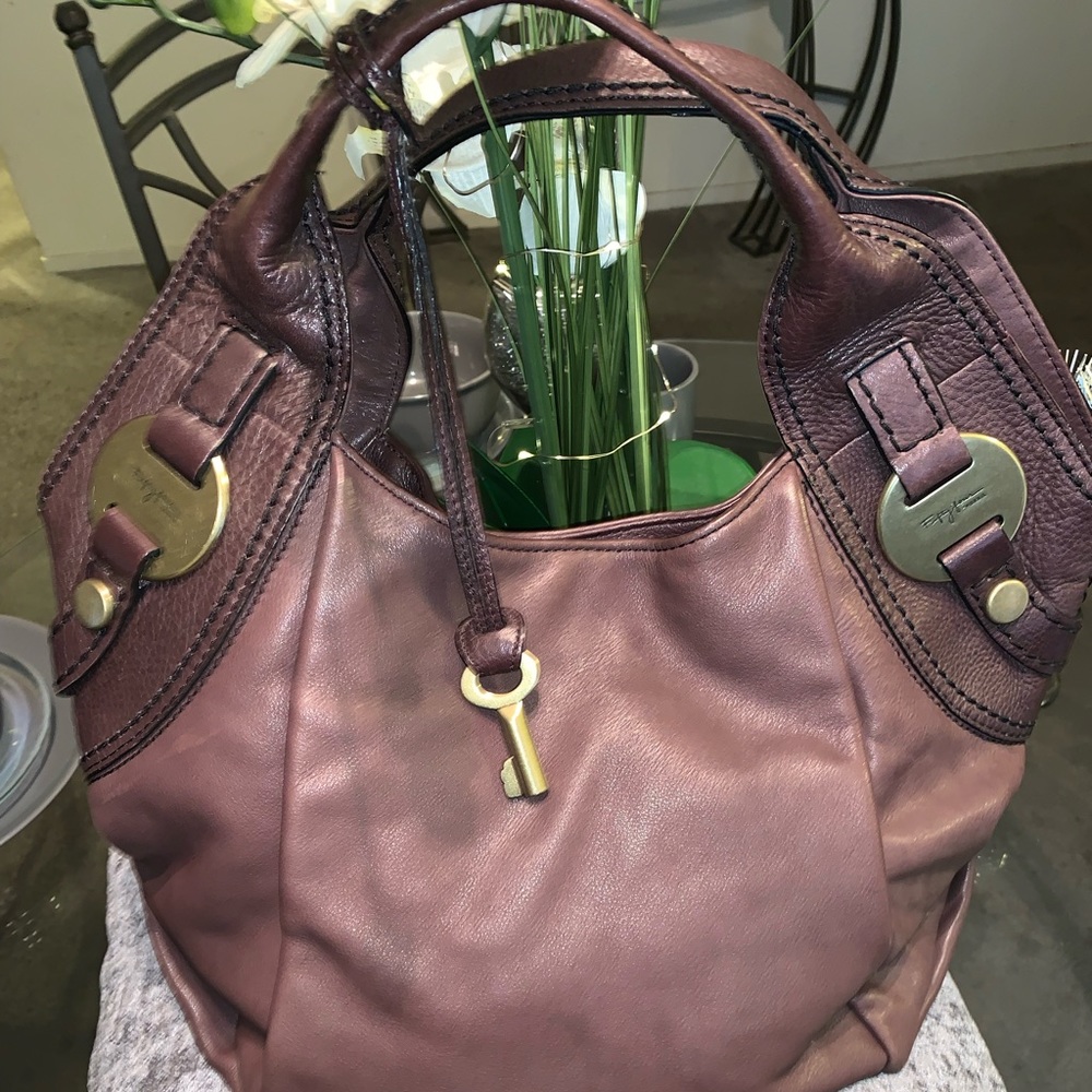 Fossil SADDLE Leather BLAKE FIFTY FOUR SATCHEL Bag - Picture 2 of 8